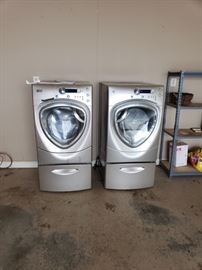 Front loading washer and dryer