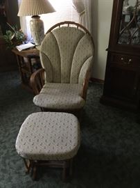 This glider and ottoman would be great for any room.