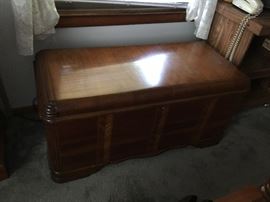 This is an antique cedar chest full of treasures!