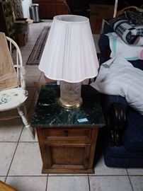 Lamp and end table. 