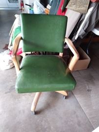 Green desk chair.