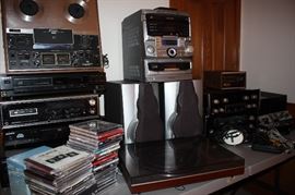 Turntables, receivers, speakers