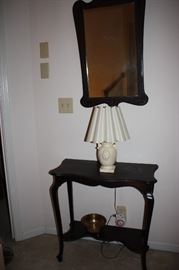 Sweet antique table and mirror