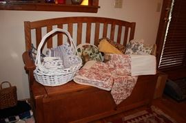 Linens, storage bench