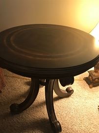 Bernhardt 3-piece table set. Coffee table and two round end tables 