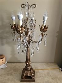 2 beautiful lamps with crystals 