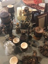 So many beautiful candles, frames, candle holders and more