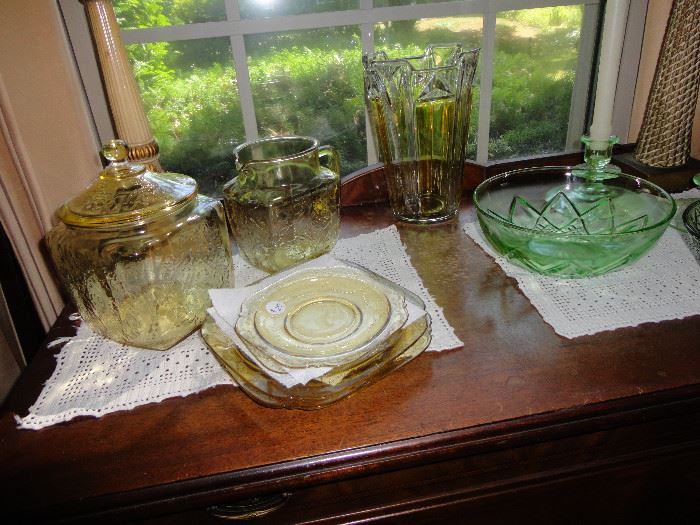 Depression glass collection