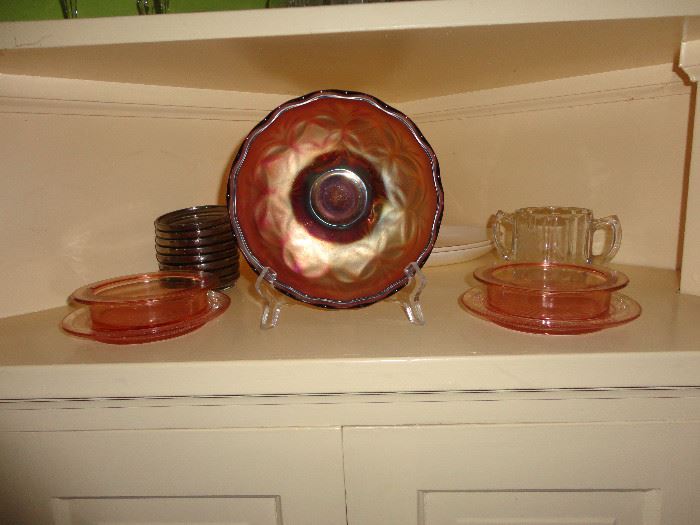 More depression glass and Carnival
