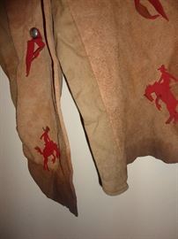 Pair of kids cowboy suede chaps