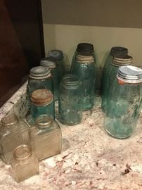 Ball jars & honey jars