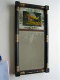 Reverse painted wall mirror;  12 5/8" x 25"