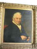 Male Portrait in gilt-composition frame; unsigned.    34" x 39"