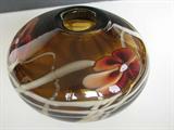 Art glass vessel, signed   4 1/2" x 5 3/4"