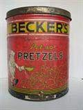Large pretzel tin;