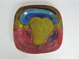 Pear platter;  15" x 15"