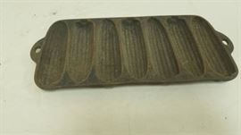 Old Cast Iron Corn Bread Pan Marked USA and anot ...