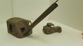 Old Metal Toy Crane
