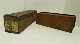 Old wood boxes