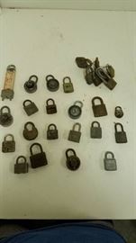 lot of old padlocks