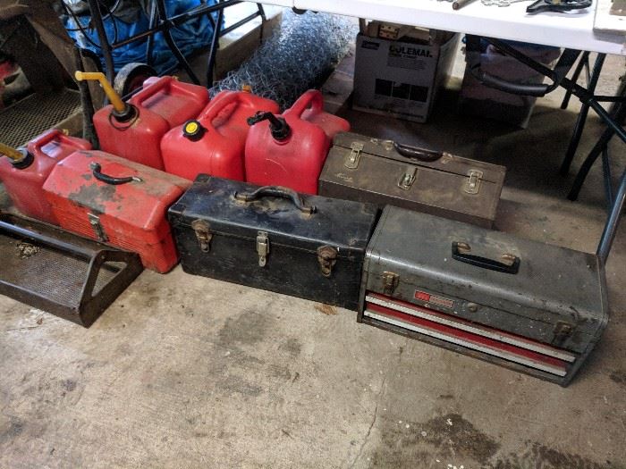 Tool Boxes and gas cans