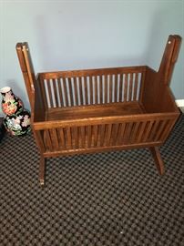 WOODEN BABY CRIB