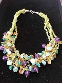 NATURAL GEM-STONE NECKLACE 