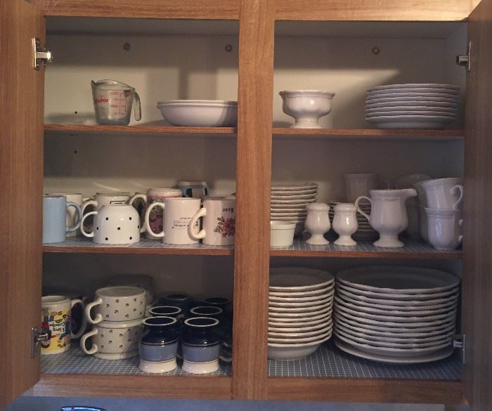 Assorted mugs and dishes