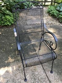 Wrought Iron Patio Dining Arm Chair
