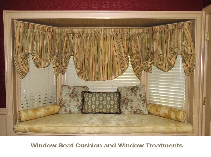 Window Seat Cushion and Treatments