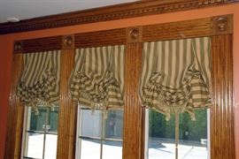 Window Treatments and Oak Moldings