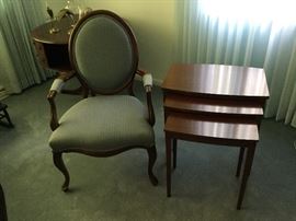 Mahogany nesting tables