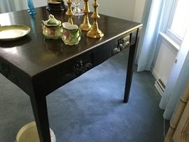 Carved oak bridge table