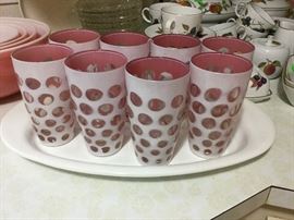 Fenton coin dots tumblers