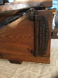 Arcadia Manufacturing antique oak bread and meat slicer