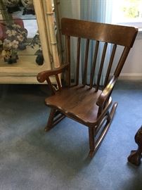 Vintage child’s rocking chair