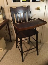 Antique child high chair