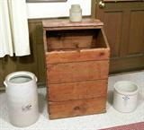 Pine Flour Bin, Salt Glaze Stoneware