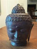 Buddha Head, Cast Bronze, 18th Cent.