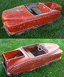 1950's Cast Metal Amusement Park Car, Original Paint, (Fairyland Park. KCMO?), 5' Long