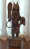 African Brass Warrior, 31" - Estate of Sherman Dreiseszun