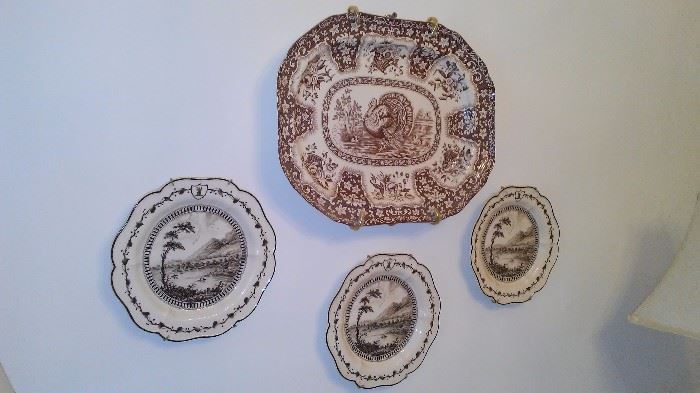 Antique Porcelain Indian tree dishes