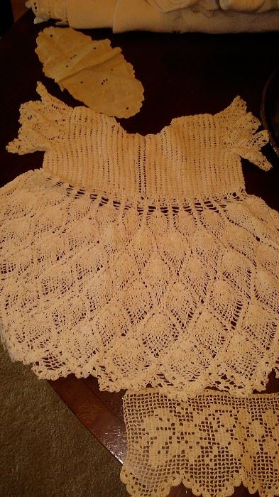 Antique crochet dress