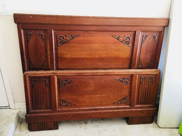 Antique Bed frame - matching Armoire available