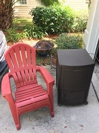 Beverage Cooler; Adirondack Chairs; Fire Pit