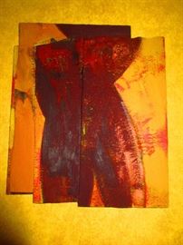 “Bather #2” by Hugh O’Donnell, 1994, oil on wood, 17 1/2” x 17 1/2”