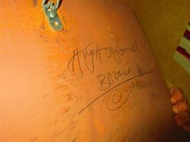 Signature of “Bather #2” by Hugh O’Donnell, 1994, Oil on wood, 17 1/2” x 17 1/2”