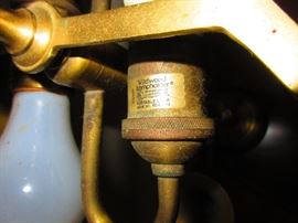 Detail of hunt-motif lamp by Wildwood