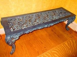 Cast iron bench after the antique