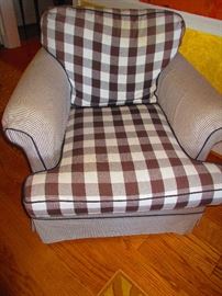 Slip-covered Knob Creek armchair